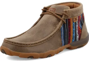 TWISTED X WOMEN'S (WDM0105) CHUKKA DRIVING MOC- Bomber Leather & Multi-Color Aztec