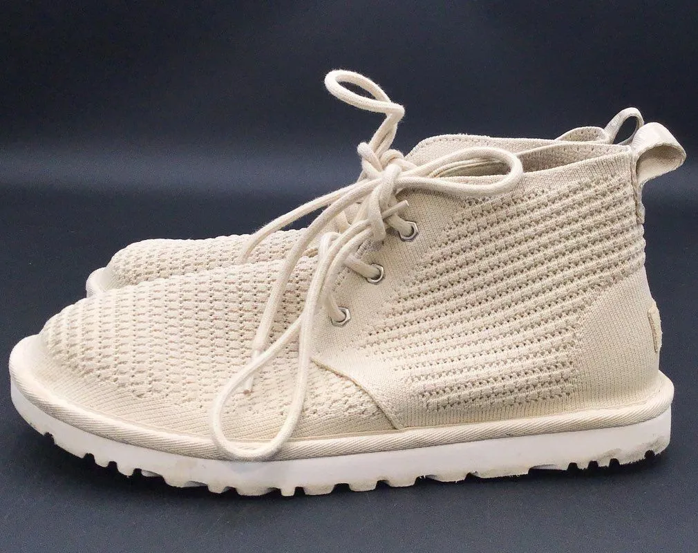 UGG Women's Neumel Breeze 1124957 Ivory Round Toe Ankle Chukka Boots - Size 11