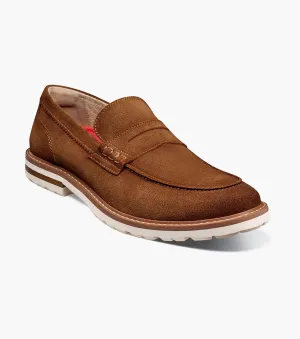 Ultra-soft shock absorption Hopkins Moc Toe Penny Slip On-Brown Suede | Stacy Adams Ventilation Channel Design Hopkins Moc Toe Penny Slip On-Brown Suede | Stacy Adams