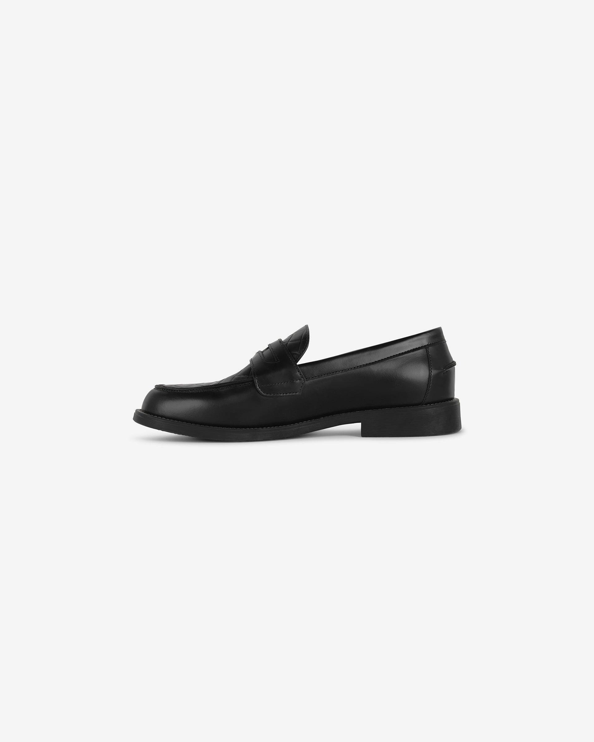 Represent X Duke   Dexter Leather Weave Loafer - Black Odor Resistant Material waterproof construction