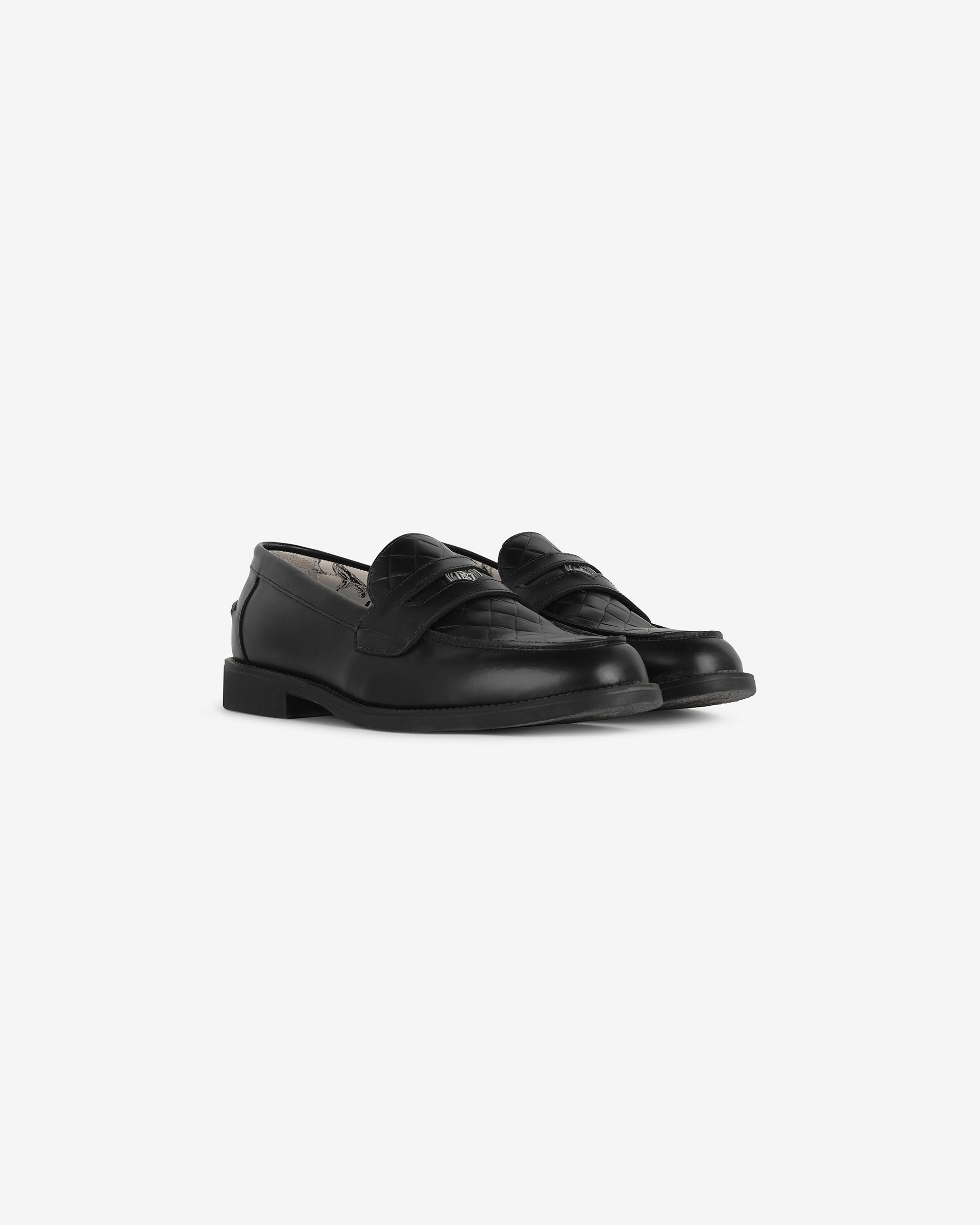 Timeless Performance suitable for daily commuting Represent X Duke   Dexter Leather Weave Loafer - Black