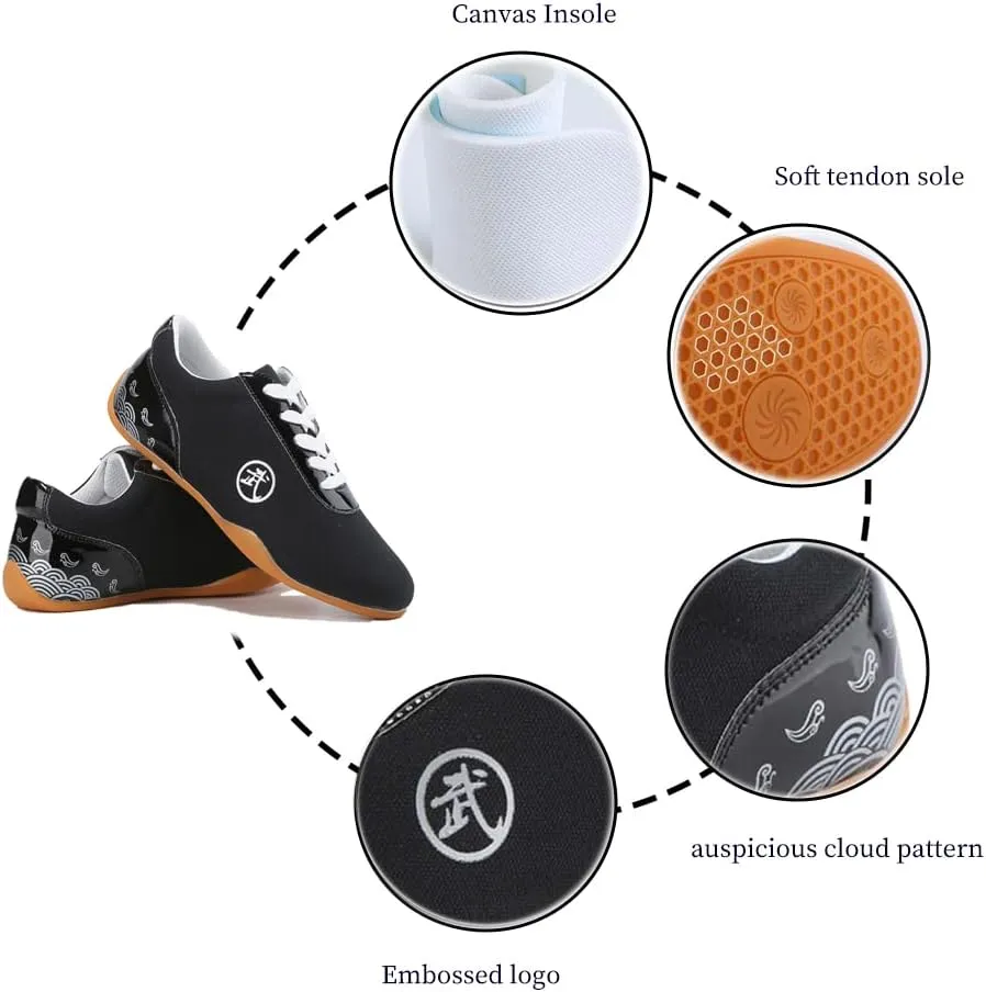 Unisex Martial Arts Taichi Shoes,Cushioning Running Shoes, Sneakers for Running, Walking, Fitness, Gym,,