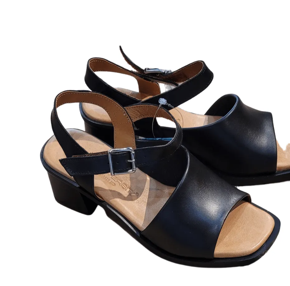 Unity In Diversity Women's Padrino Heeled Sandals- Black