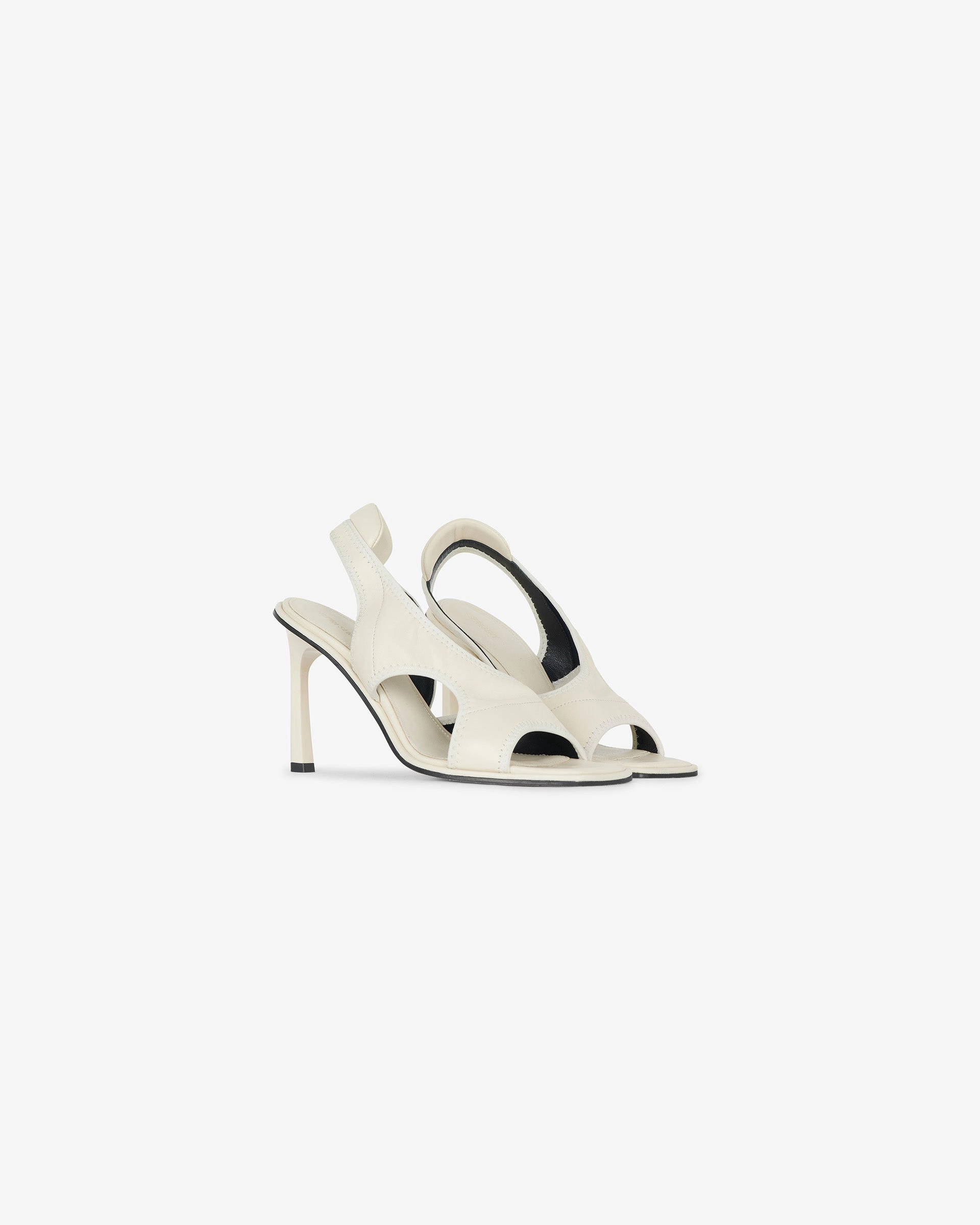 Padded Fit Non Toxic Adhesive Bonding Asymmetric Stretch Heel - Ecru