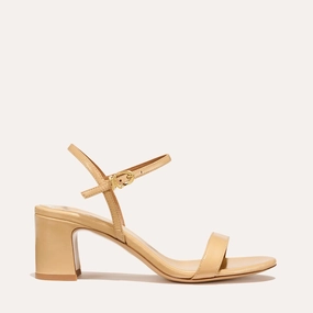 Urban Chic The Cleo Sandal - Sand Crinkle-Gloss Nappa Neutral Look Machine made The Cleo Sandal - Sand Crinkle-Gloss Nappa
