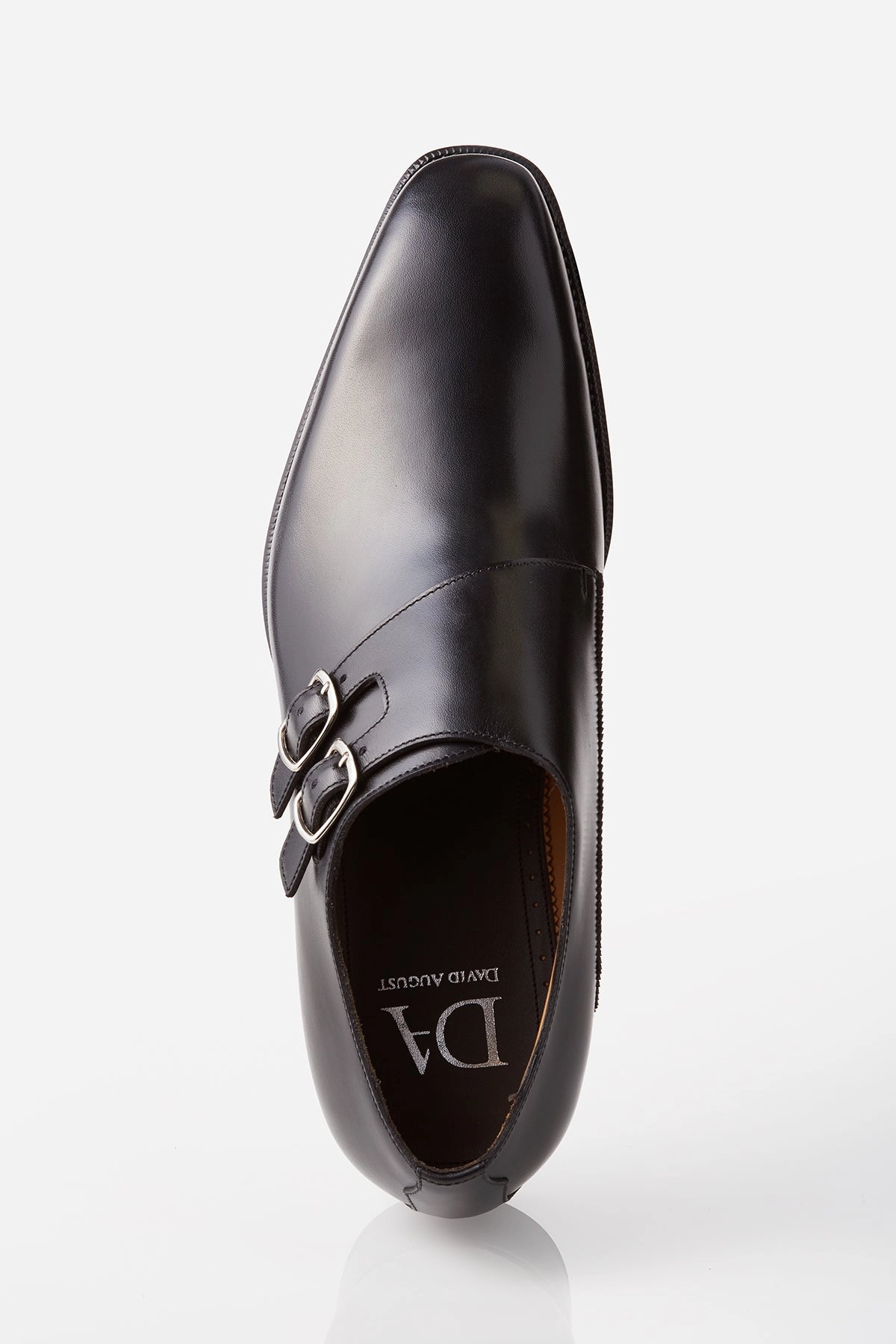 Marathon Pace Essential Wear David August Leather Double Monk-strap Shoes in Black