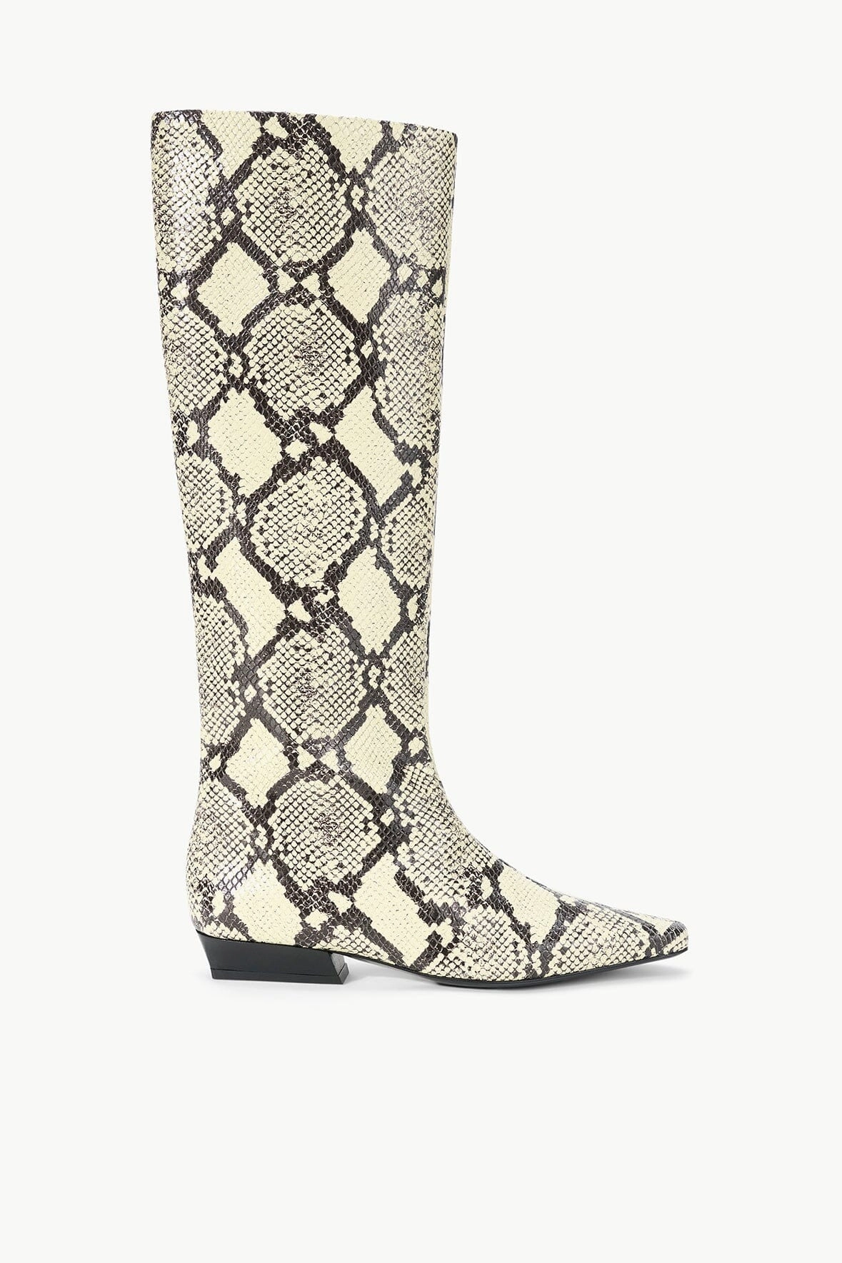 WALLY FLAT BOOT | WHITE SNAKE Rubber Sole