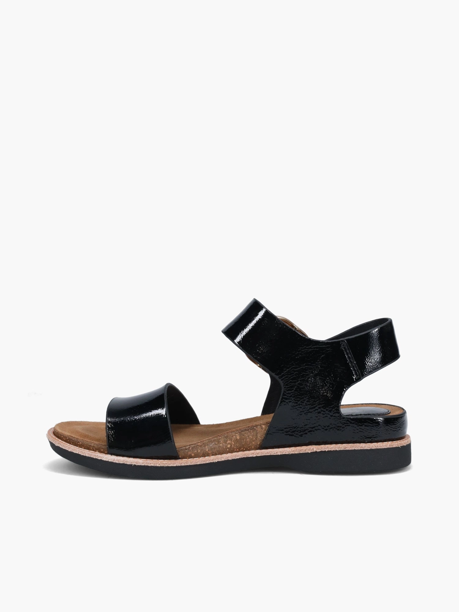 Bali Black Crinckle Patent Urban Look Textile Upper