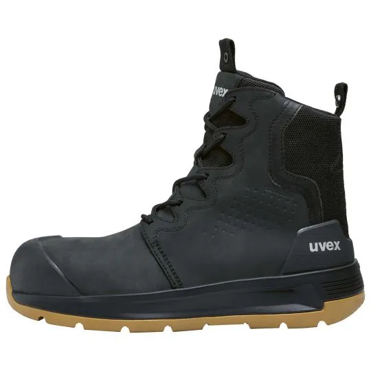 UVEX 3 X-Flow Side-Zip Work Boot Black/Tan