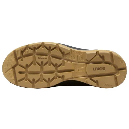 UVEX 3 X-Flow Side-Zip Work Boot Black/Tan