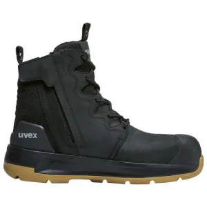 UVEX 3 X-Flow Side-Zip Work Boot Black/Tan