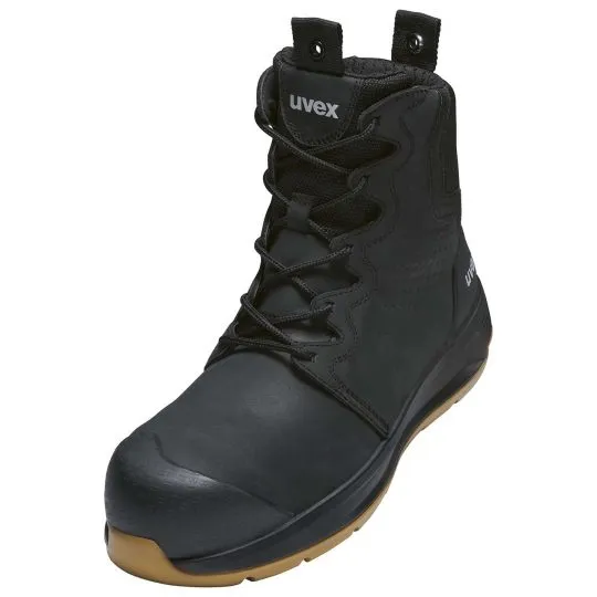 UVEX 3 X-Flow Side-Zip Work Boot Black/Tan