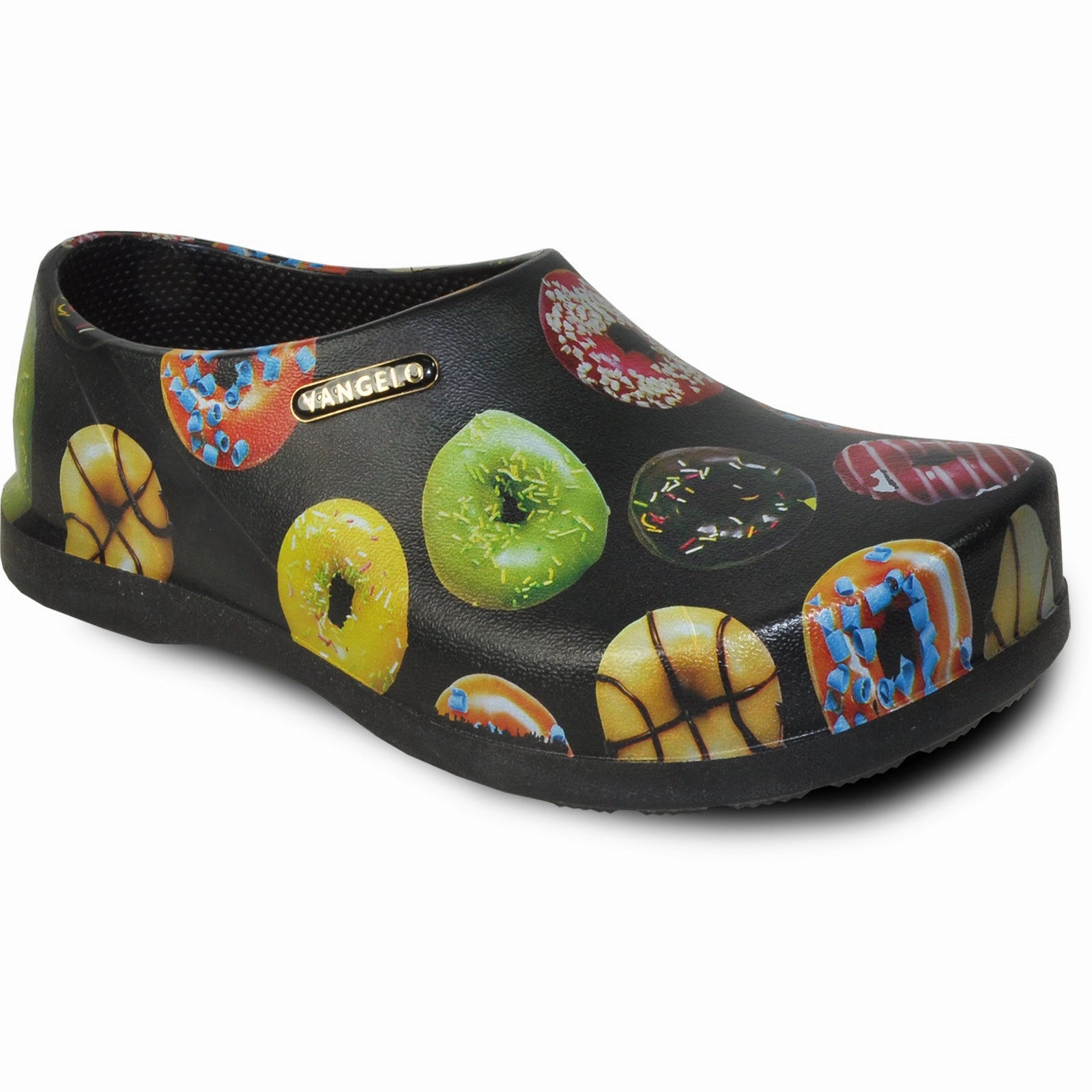 VANGELO Women Slip Resistant Clog CARLISLE Donuts tram blue option