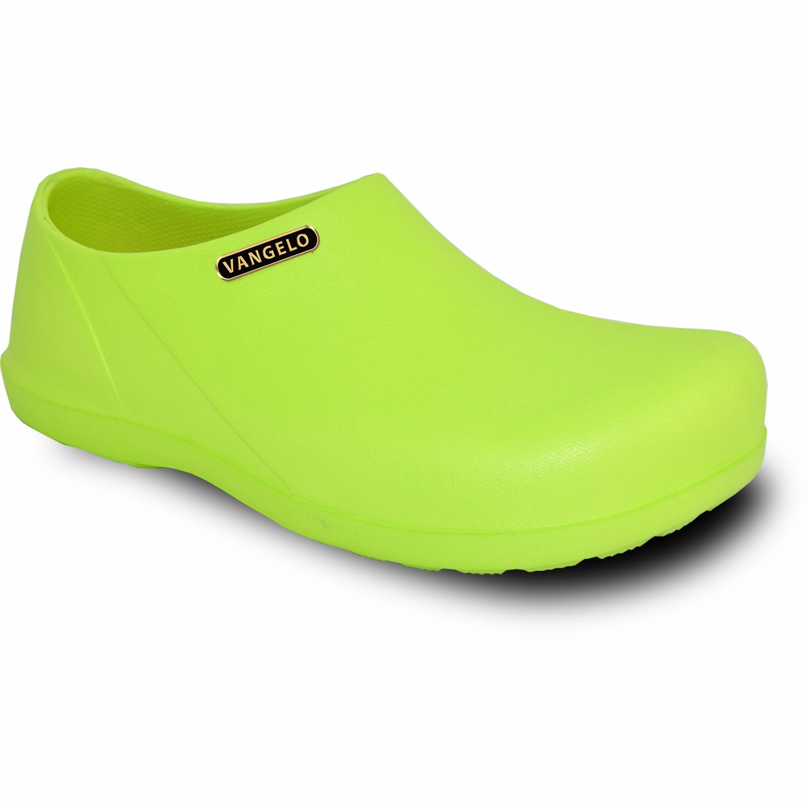 VANGELO Women Slip Resistant Clog CARLISLE Lime Synthetic Upper