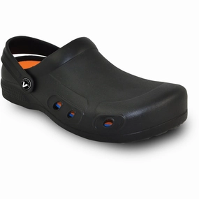 VANGELO Women Slip Resistant Clog RITZ Black Support Cushion packable bathroom use VANGELO Women Slip Resistant Clog RITZ Black
