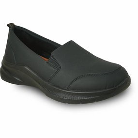 VANGELO Women Slip Resistant Shoe ARIA-2 Black  - Wide Width Available Stable Footing Support expert - approved Workplace Ready VANGELO Women Slip Resistant Shoe ARIA-2 Black  - Wide Width Available
