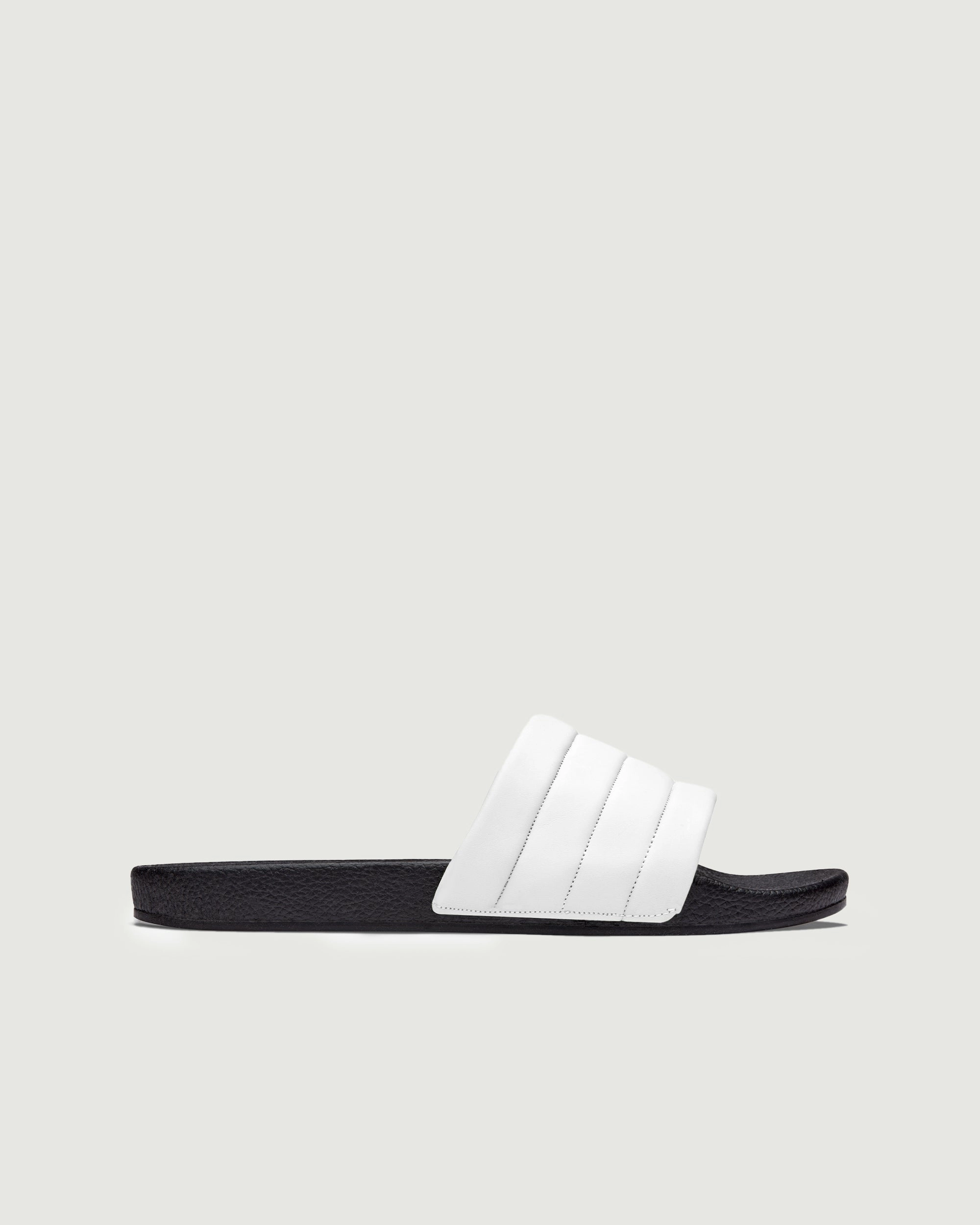 Distinctive durability Upgraded cushioning Vegan Slides | White