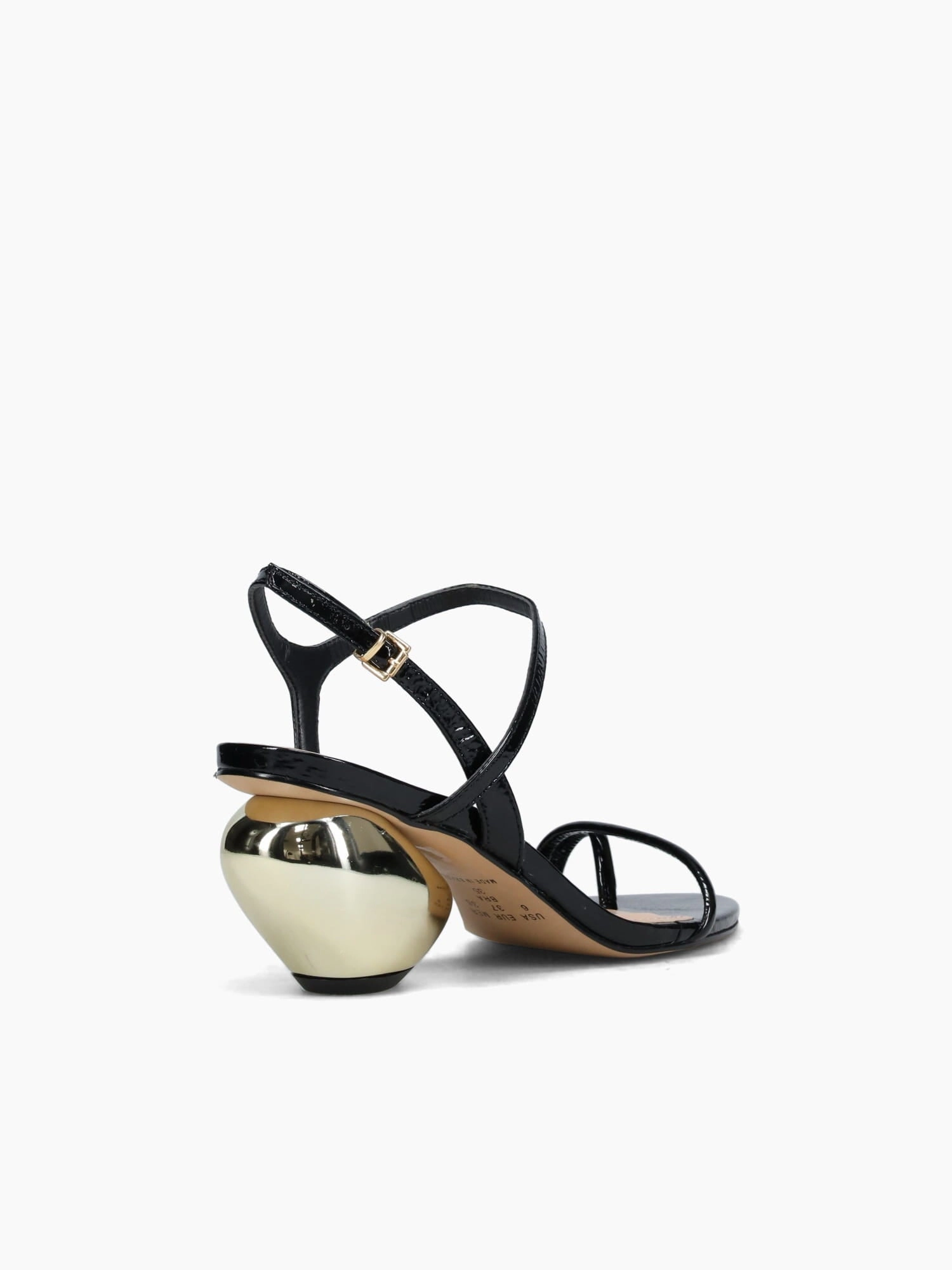 Martell Black Pat Leather Trendy Flip-flops