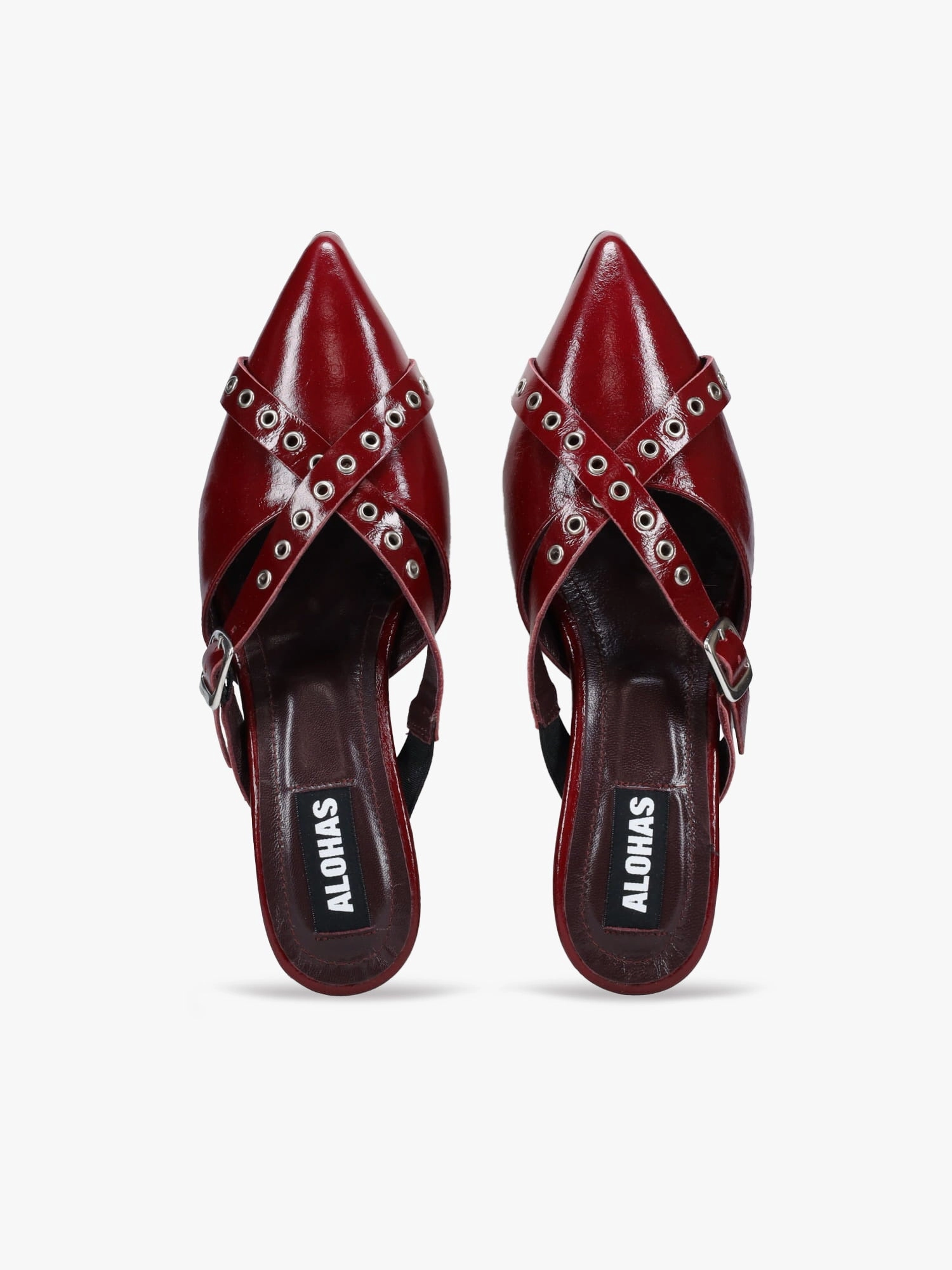 Zyra Burgundy Leather Quick Dry Strap Material
