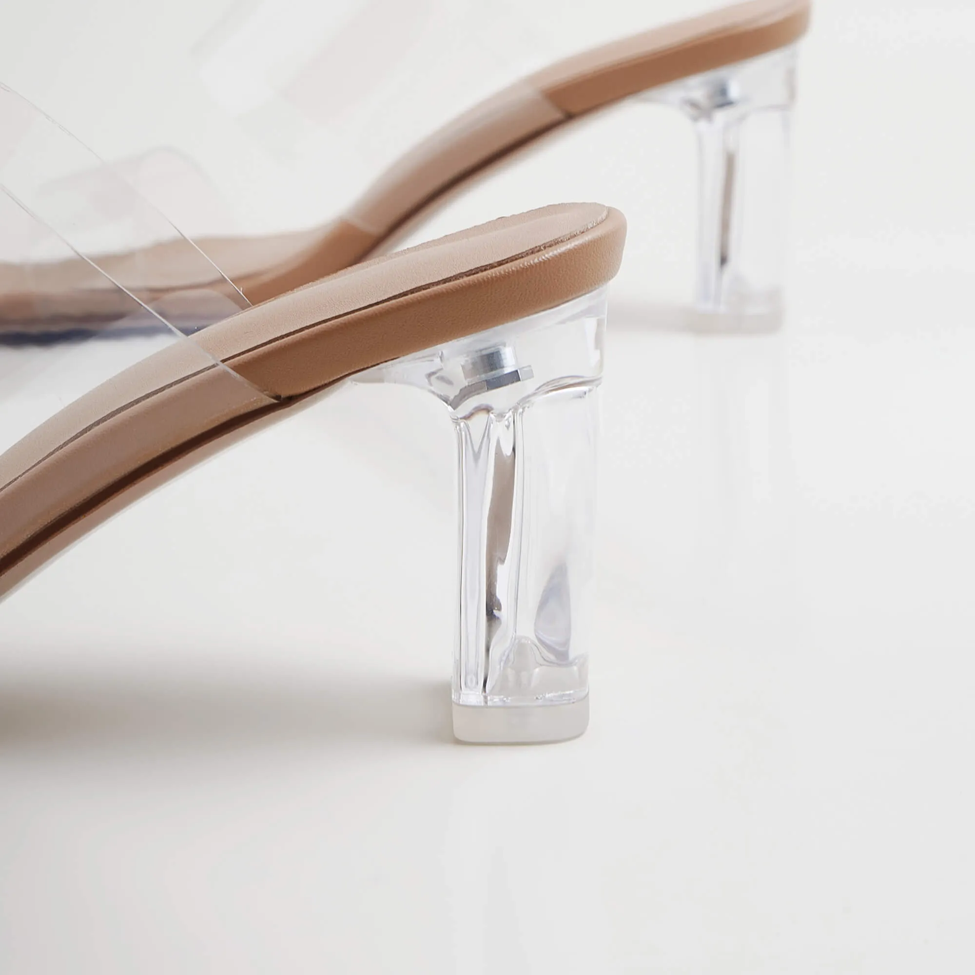 Vina - Clear Block Heels