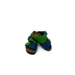 Vintage Betula Kinder Step Kid's Sandals by Birkenstock Size 24  Birko-Flor Green-Blue