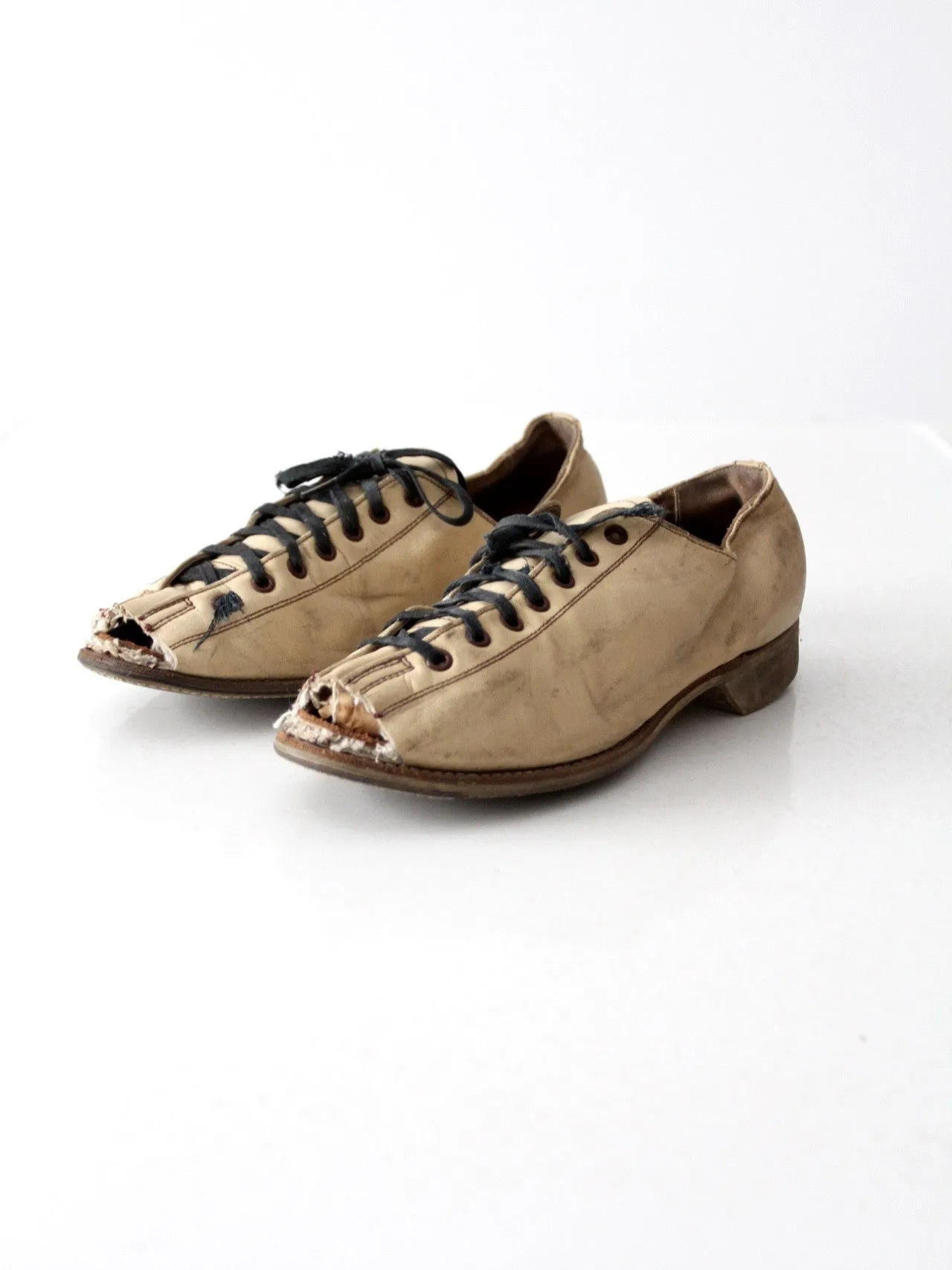vintage Hyde bowling shoes with custom open toes