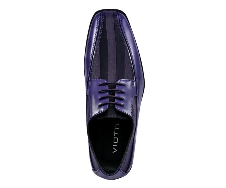 Viotti Purple Patent Leather Derby Shoes Men’s 179 Purple