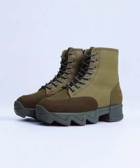 Visionary Arom Khaki Lace-Up Boot Zip - up Arom Khaki Lace-Up Boot