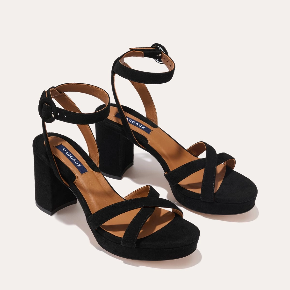 The Platform Sandal - Black Suede All Day Espadrille Style