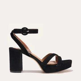 Vogue Appeal The Platform Sandal - Black Suede Stylish casual sandals The Platform Sandal - Black Suede