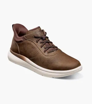 Warp - Resistant Fleet Perf Toe Elastic Lace Sneaker-Brown CH | Florsheim Multi Density Fleet Perf Toe Elastic Lace Sneaker-Brown CH | Florsheim