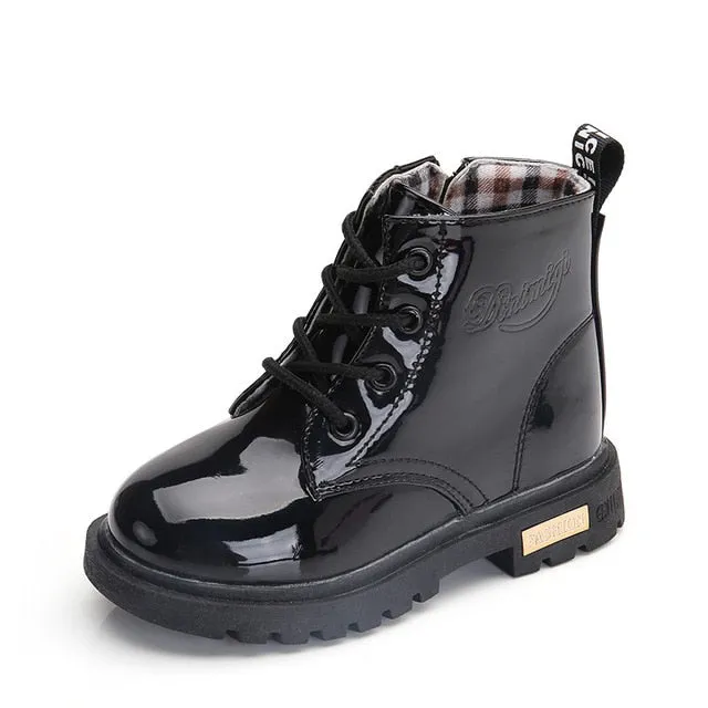 Waterproof Leather Ankle Boots