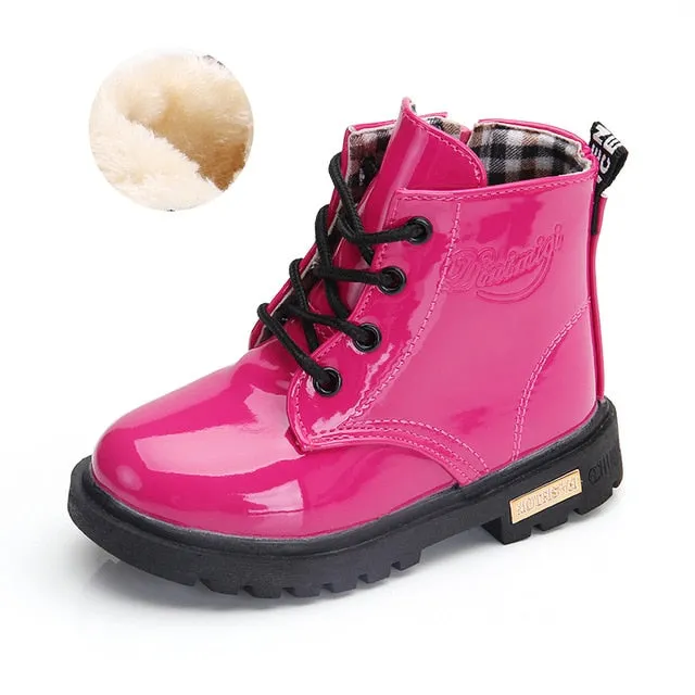 Waterproof Leather Ankle Boots