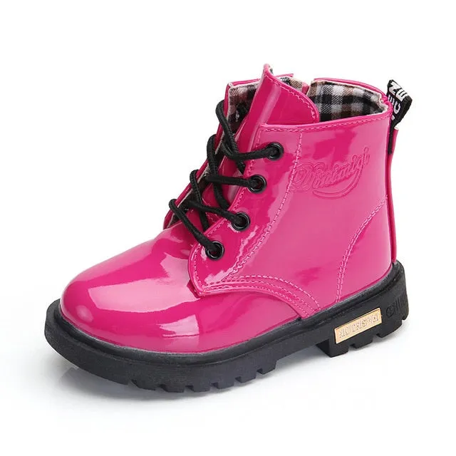 Waterproof Leather Ankle Boots