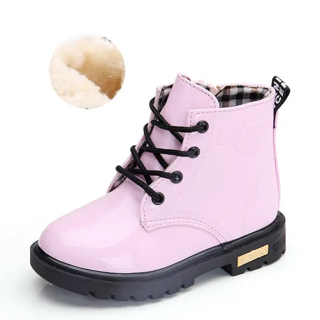 Waterproof Leather Ankle Boots
