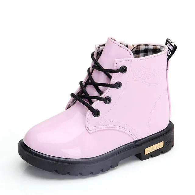 Waterproof Leather Ankle Boots