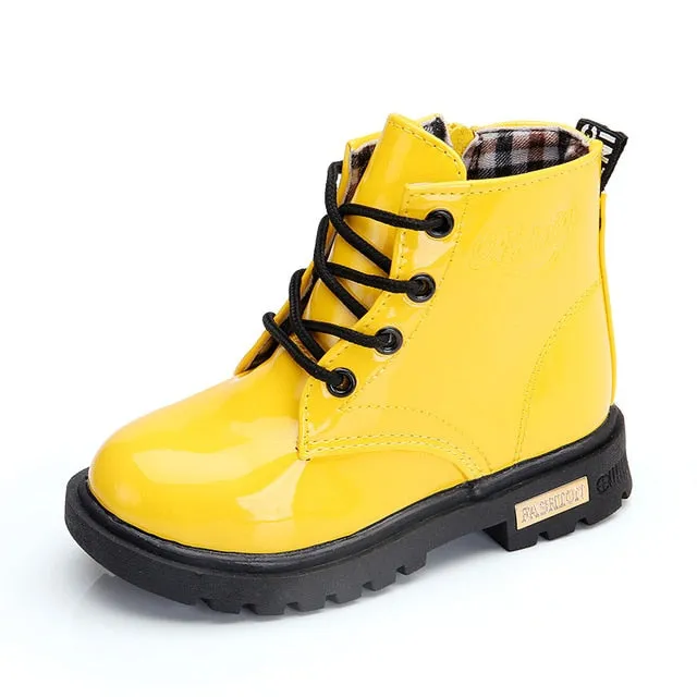 Waterproof Leather Ankle Boots