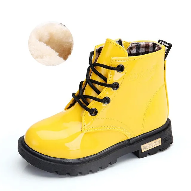 Waterproof Leather Ankle Boots