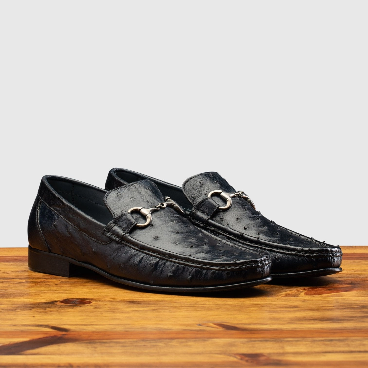 Slip Resistant Rainy Day Commuter Calzoleria Toscana Ostrich Dress Slip-On  #3238-M