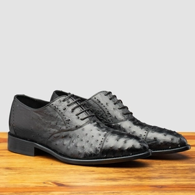 Wedding Leather Calzoleria Toscana Ostrich Cap-Toe # H777 Timeless Work Shoes Business Casual Footwear Calzoleria Toscana Ostrich Cap-Toe # H777