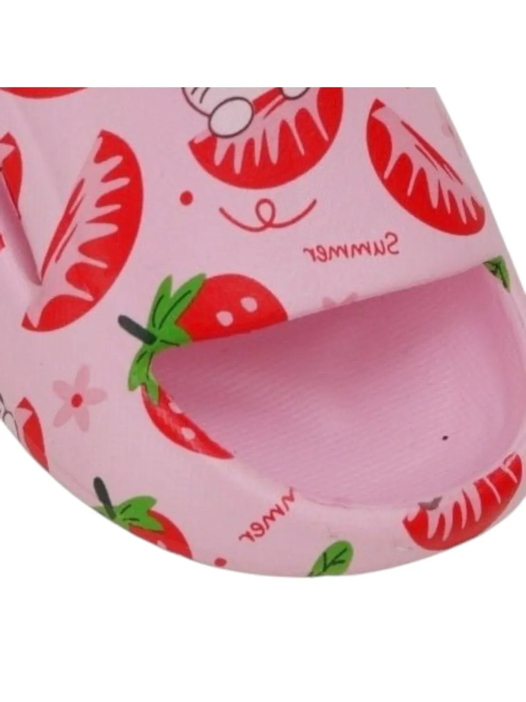 Whimsy Paws - Strawberry and Cat Print Pink Sandals