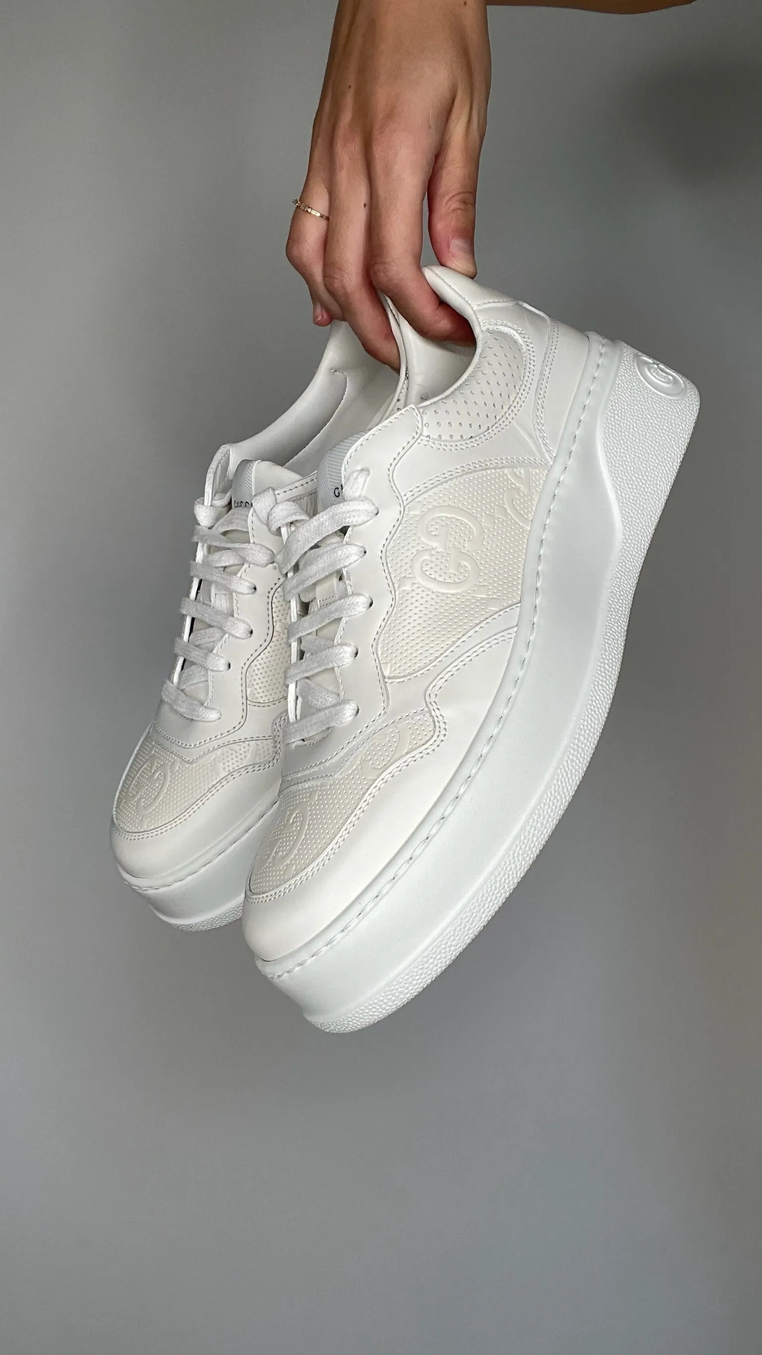 White Logo Sneakers -  10.5