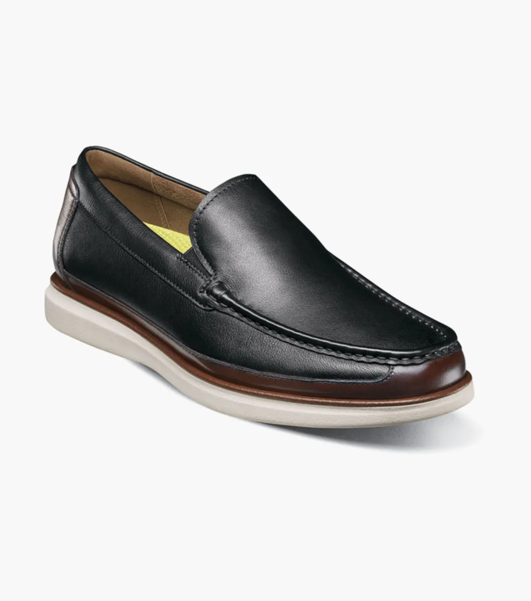 Tropics Moc Toe Venetian Slip On-Black Multi | Florsheim kids' medium