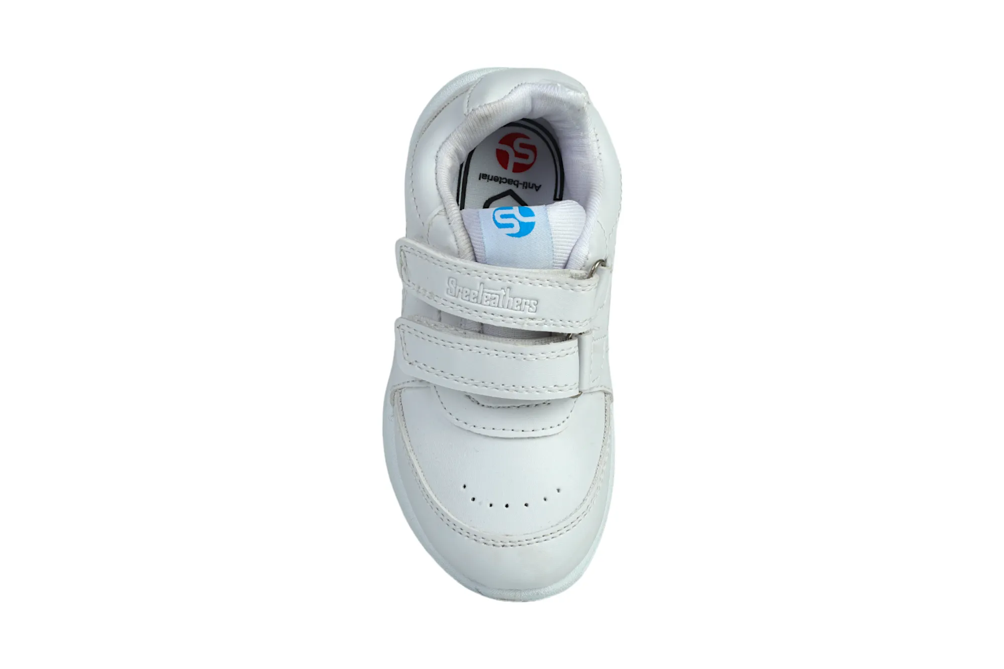 White Velcro School Shoes for Kids 57006