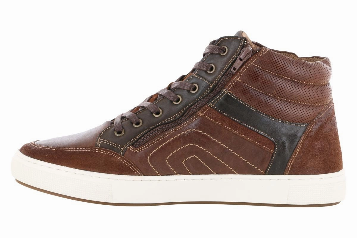 Propet Kenton High Top Casual Sneaker Brown Adaptive Lacing System