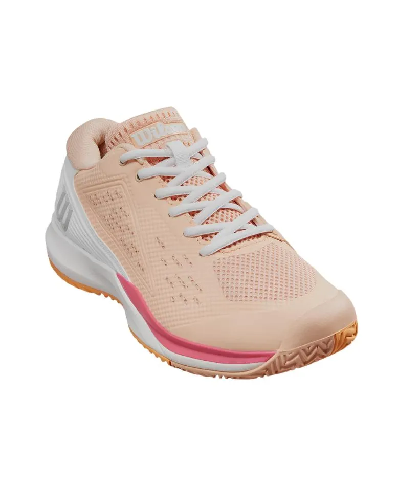 Wilson Rush Pro Ace Ladies Tennis Shoes - Peach Parfait/White