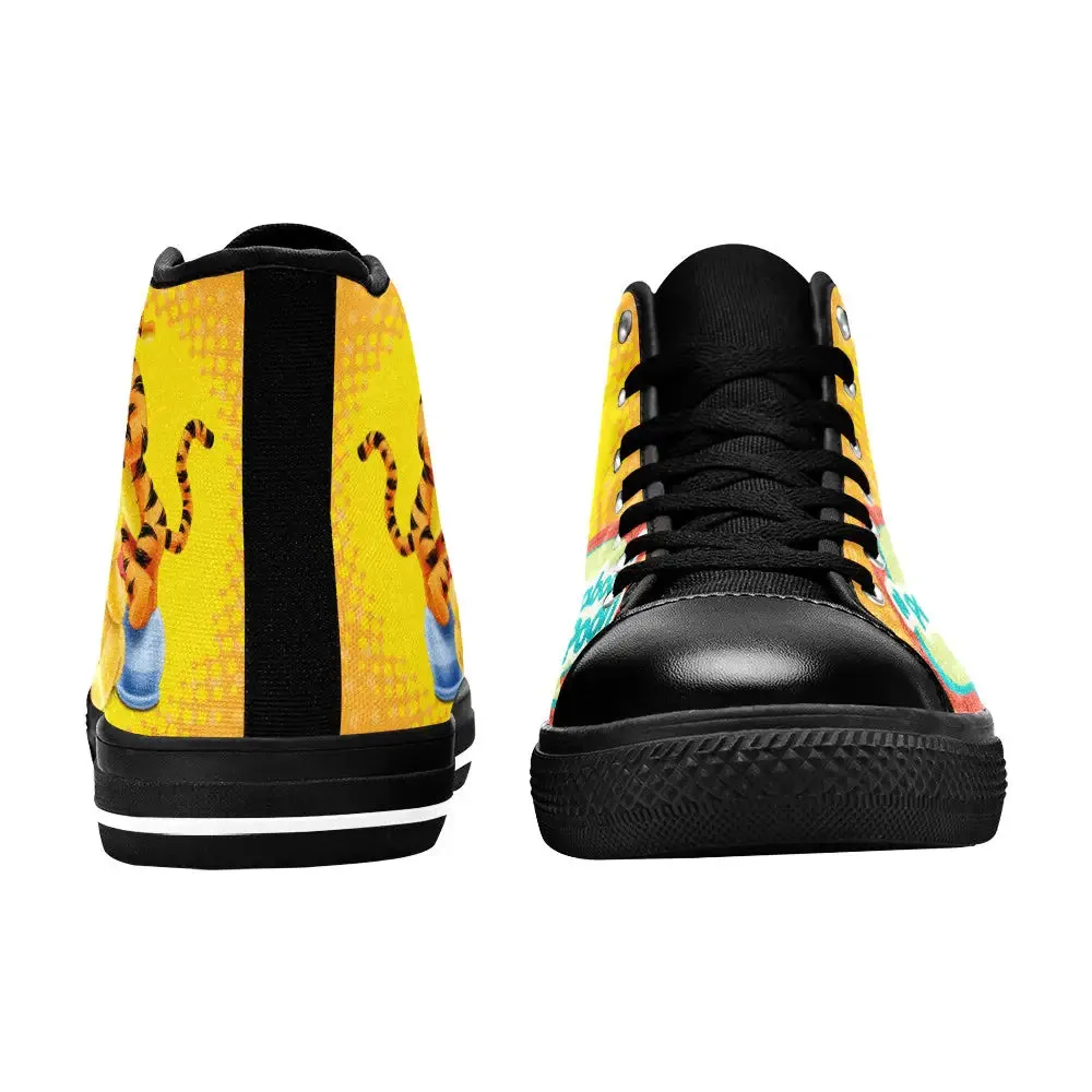Winnie the pooh piglet tigger Shoes High Top Sneakers for Kids and Adults