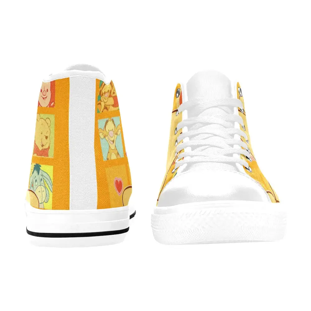 Winnie the pooh Shoes High Top Sneakers for Kids and Adults