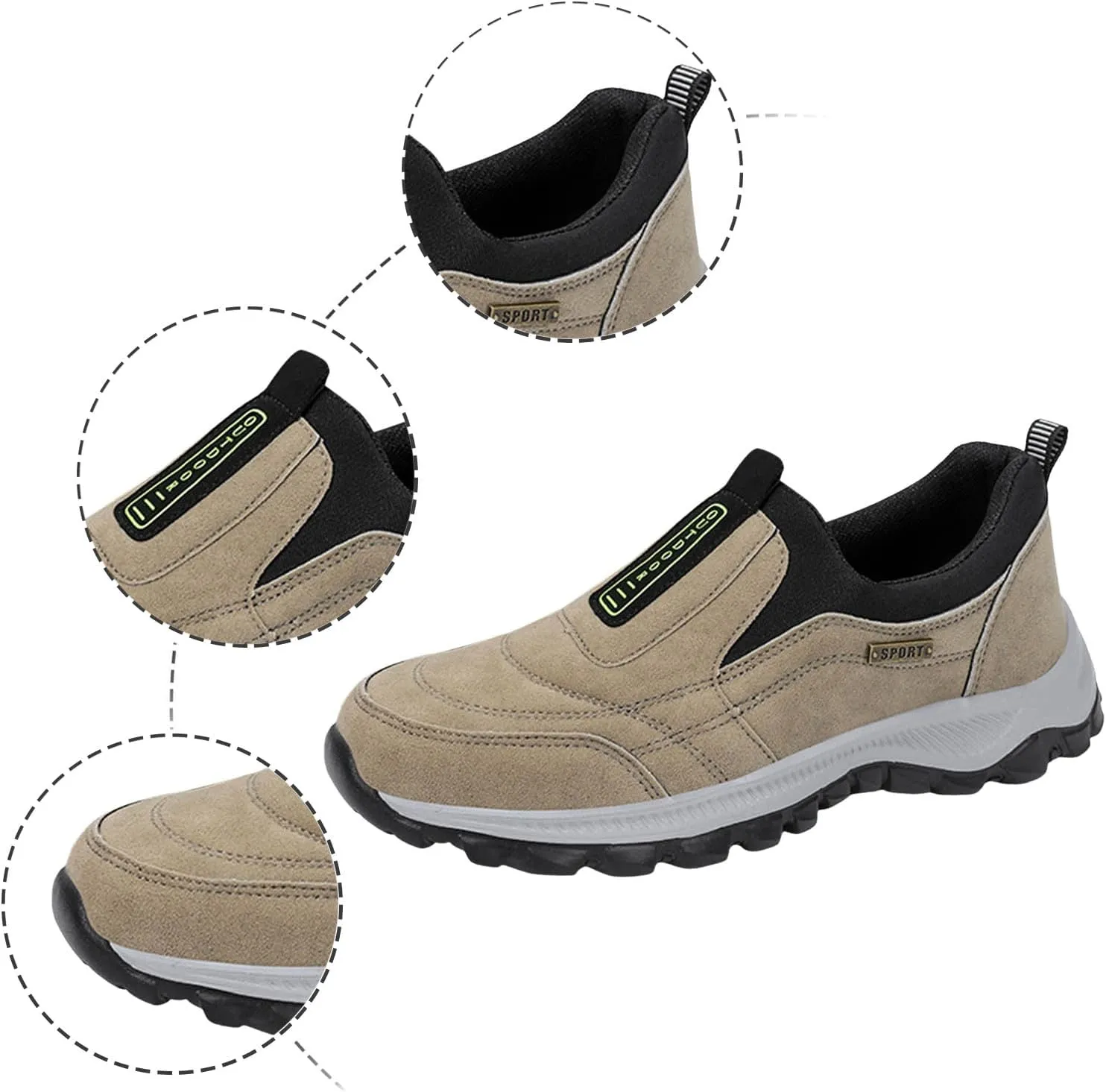 Woman Hiking Shoes Outdoor Casual Slip on Sneakers Women's Non Slip Breathable Comfortable Tennis Shoes