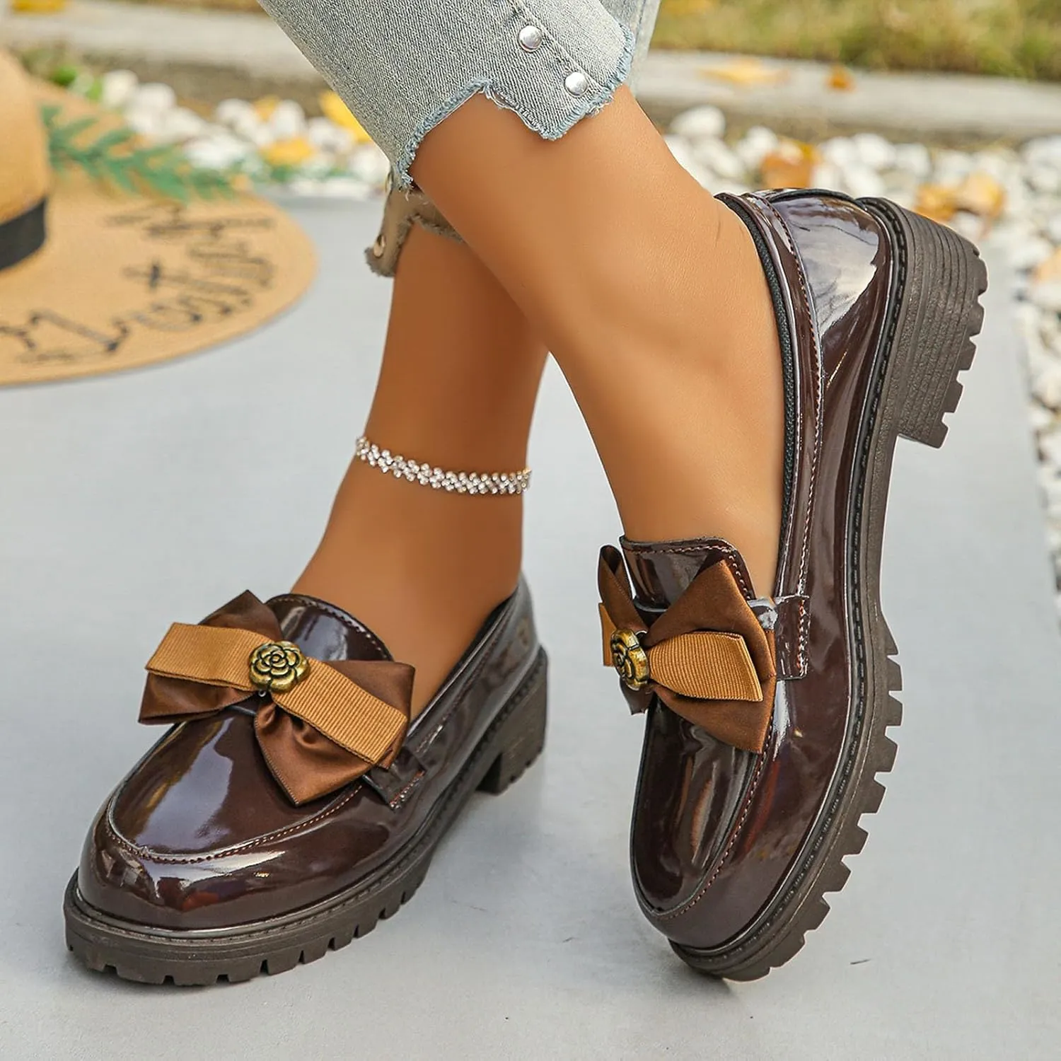 Women Loafers Shoes Slip-On Dress Shoes Business Casual Shoes Cute Work Shoes Comfortable Penny Loafer Office Shoes